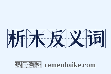 析木反义词是什么意思的图片